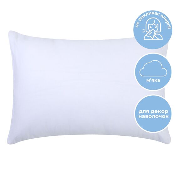 Pillow NORDIC CLASSIC 50х70 IDEIA anti-allergenic fiber біла, фото 10