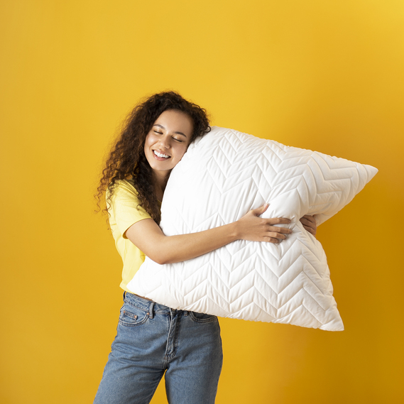 Pillow NORDIC COMFORT IDEIA 60х60 cm with quilted cover біла, фото 7