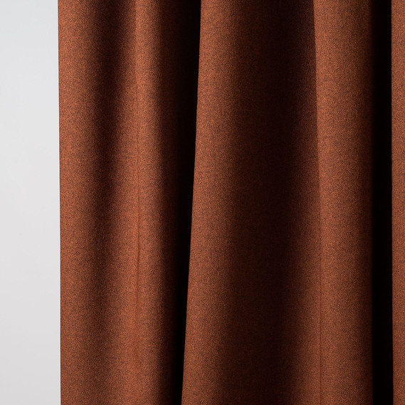 Тканина портьєрна однотонна Блекаут Oreo, шторна тканина, тканина для штор, штори, портьєри, гардіни, тканина для гардин V-134 теракот, фото 2