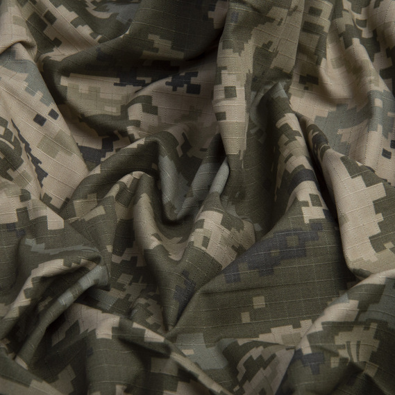 Тканина РІП-СТОП стрейч камуфляж ЗСУ піксель, фото 3