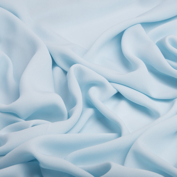 Ткань шифон креп 150 см 140 гр/м2 легкая, воздушная, матовая, для платьев, юбок, блуз, детской одежды блакитний , фото 2