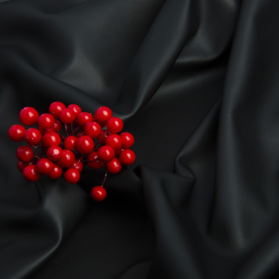 Ткань искусственная кожа замша чорна, фото 4