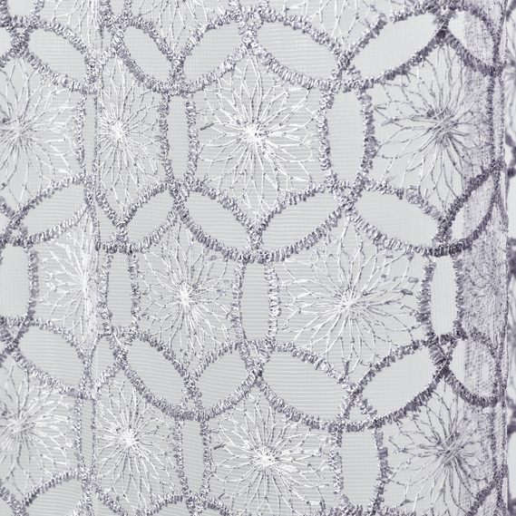 Тканина тюль сітка з вишивкою Куля V-т/синій, фото 3 Тканина тюль сітка з вишивкою Куля V-т/синій, фото 3