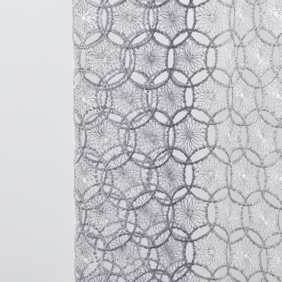 Тканина тюль сітка з вишивкою Куля V-т/синій, фото 4 Тканина тюль сітка з вишивкою Куля V-т/синій, фото 4