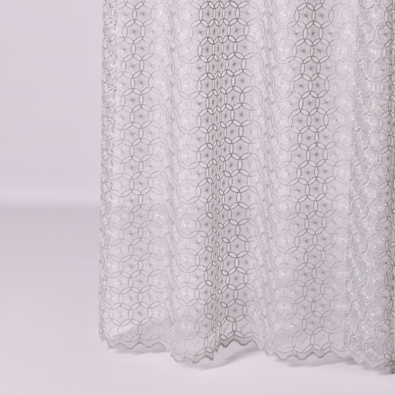 Ткань тюль сетка с вышивкой Куля V-gri, фото 1 Ткань тюль сетка с вышивкой Куля V-gri, фото 1