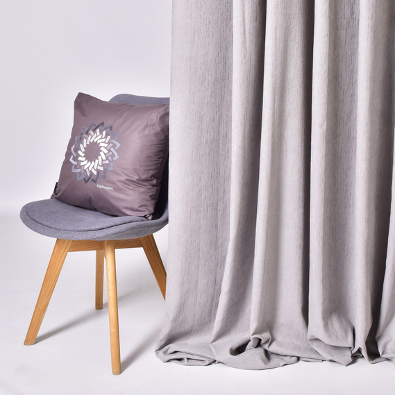 Solid-colored curtain fabric Shell св/сіра, фото 1