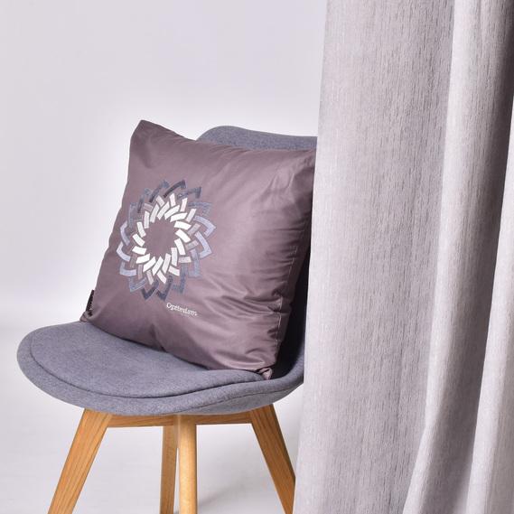 Solid-colored curtain fabric Shell св/сіра, фото 5