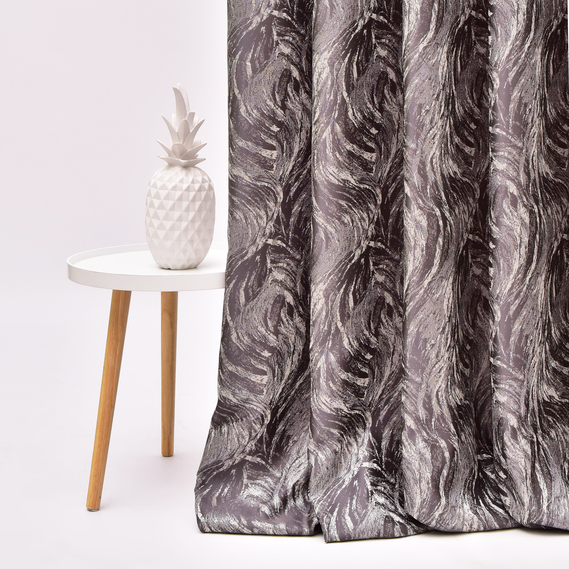 Тканина портьєрна жакард Meteor, шторна тканина, тканина для штор, штори, портьєри, гардіни, тканина для гардин V-2512 т/сіра , фото 1