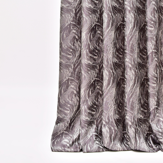 Тканина портьєрна жакард Meteor, шторна тканина, тканина для штор, штори, портьєри, гардіни, тканина для гардин V-2512 т/сіра , фото 2