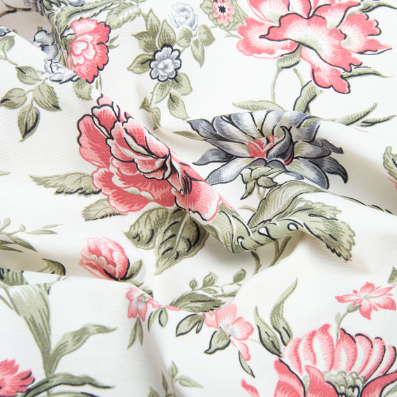 Тканина декоративна Жастін бавовна з водовідштовхувальним просоченням, для скатертин, штор, декору V-003 рожева, фото 2