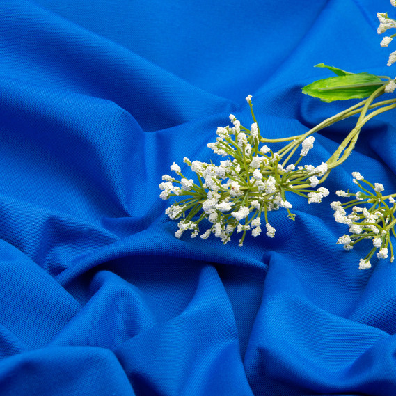 Ткань декоративная хлопок с водоотталкивающей пропиткой, 180 см, 215 гр/м2, для скатертей, штор, декора DRM-4755 синя, фото 4