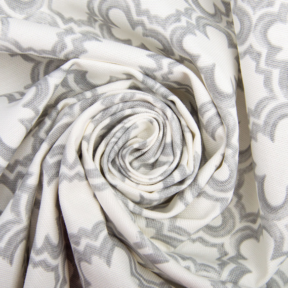 Decorative fabric Premier Puzzle Flower with water-repellent impregnation V-006 сіра, фото 1