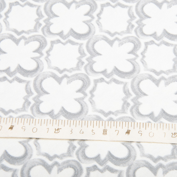 Decorative fabric Premier Puzzle Flower with water-repellent impregnation V-006 сіра, фото 5