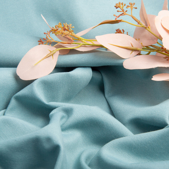 Ткань декоративная хлопок с водоотталкивающей пропиткой, 180 см, 215 гр/м2, для скатертей, штор, декора DRM-4046 сіро/блакитна, фото 4