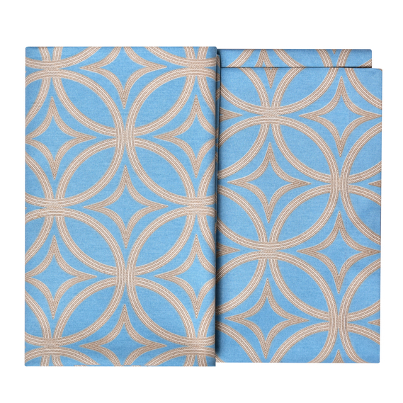 Скатертина з водовідштовхувальним просоченням IDEIA 140х170 см бавовна візерунок бірюза V-25, фото 6