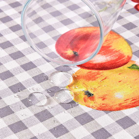 Скатертина з водовідштовхувальним просоченням IDEIA 140х170 см бавовна яблука, фото 2