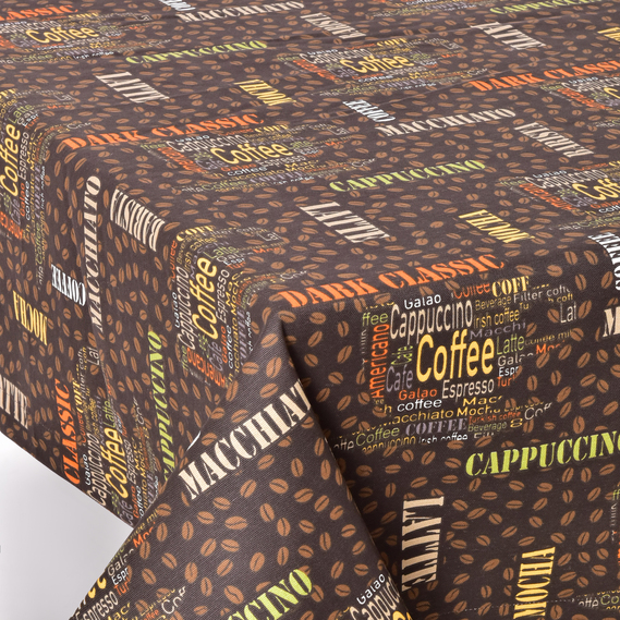 Скатерть с водоотталкивающей пропиткой IDEIA 140х170 см хлопок кава, фото 5