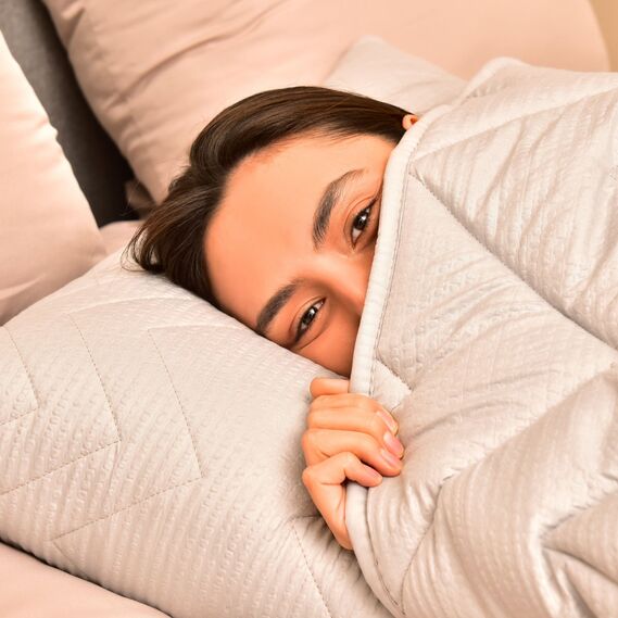 Pillow NORDIC COMFORT+ IDEIA 70х70 cm with quilted zippered cover  сіра, фото 3