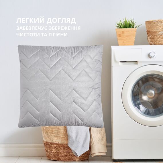 Pillow NORDIC COMFORT+ IDEIA 70х70 cm with quilted zippered cover  сіра, фото 9