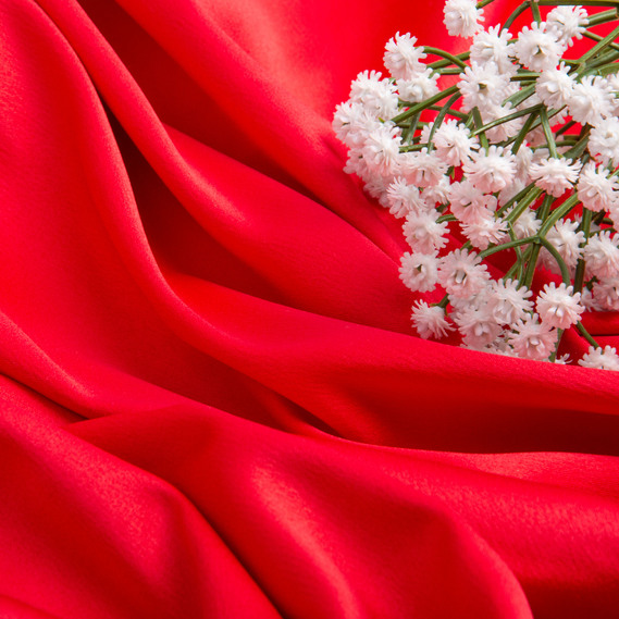 Ткань плательная Atlas Lux червоний , фото 3