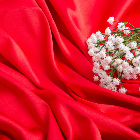 Ткань плательная Atlas Lux червоний , фото 4