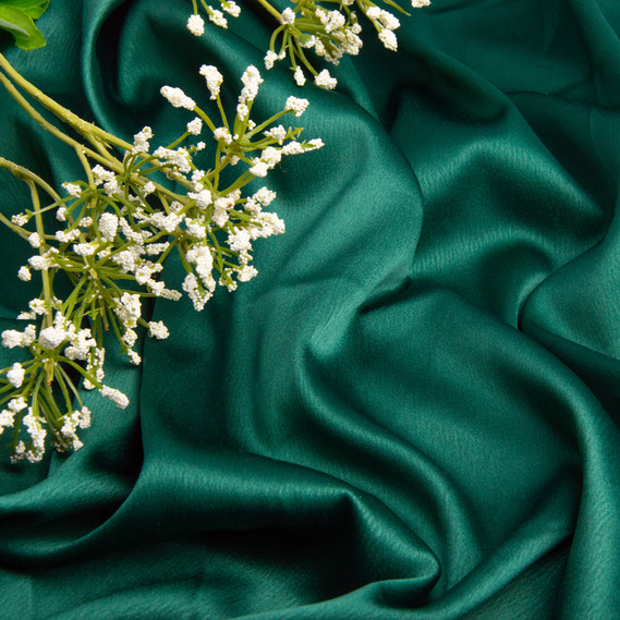 Тканина плательна Atlas Lux смарагд, фото 3