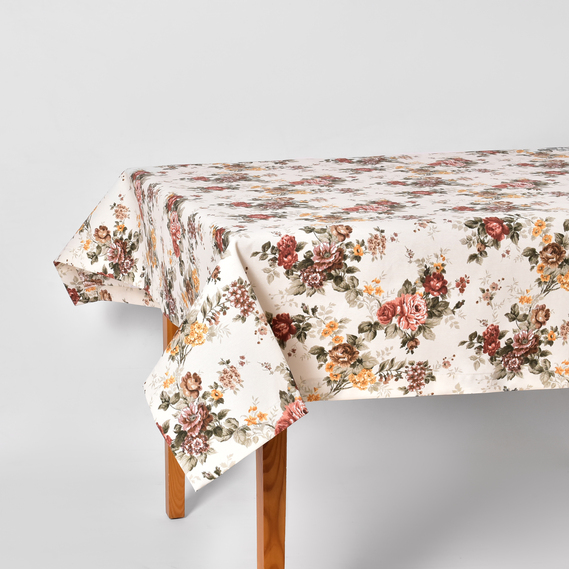 Скатертина з водовідштовхувальним просоченням IDEIA 140х170 см бавовна Фаіна беж, фото 4