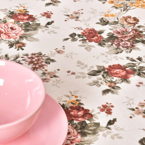 Скатертина з водовідштовхувальним просоченням IDEIA 140х170 см бавовна Фаіна беж, фото 5