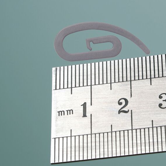 Гачки для штор, тюлю та карнизів Сигма 100 шт пластик сірий, фото 4