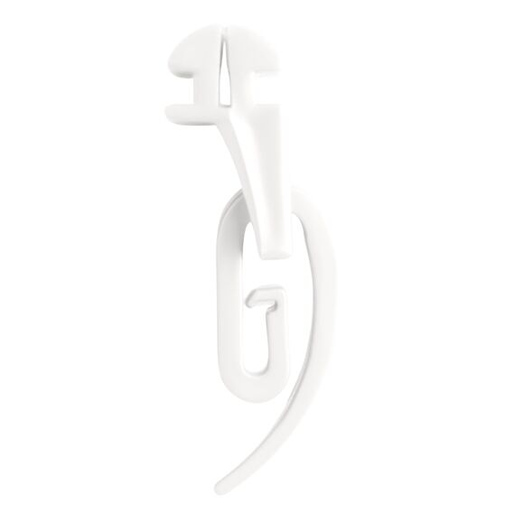 Гачки для штор 100 шт Сигма з бігунком для профільного карнизу, гачок для тюла та порт`єри білий, фото 1