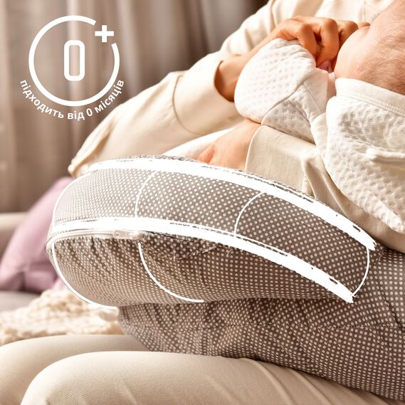 Feeding Pillow "Couch" 60x70x16 cm cotton hypoallergenic fiber смужка сіра, фото 10