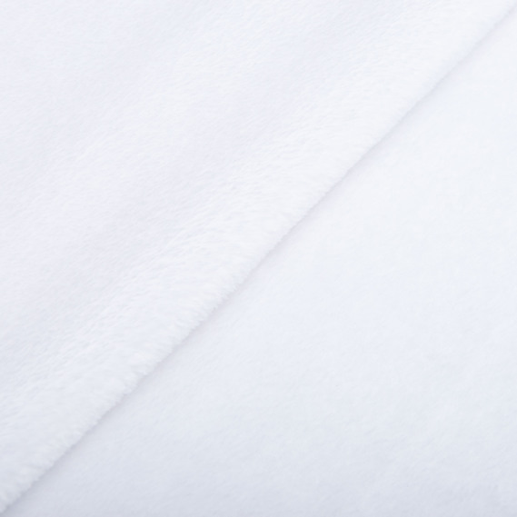Ткань махровое полотно Велсофт, мягкая ткань для пледов, халатов, пижам, покрывал біле, фото 3
