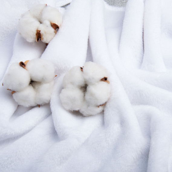 Ткань махровое полотно Велсофт, мягкая ткань для пледов, халатов, пижам, покрывал біле, фото 4