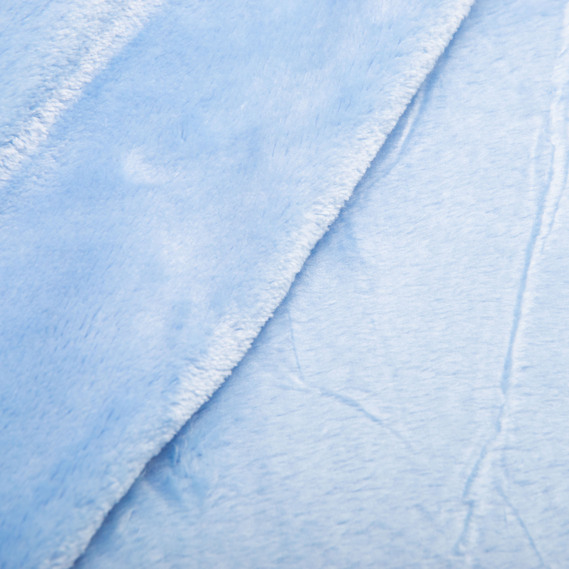 Тканина махрове полотно Велсофт, м`яка тканина для пледів, халатів, піжам, покривал. блакитне, фото 3