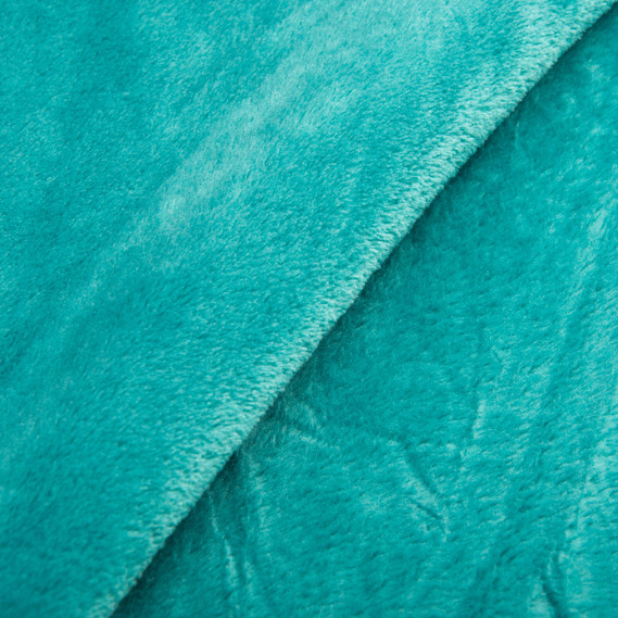Тканина махрове полотно Велсофт, м`яка тканина для пледів, халатів, піжам, покривал. бірюза, фото 3 Тканина махрове полотно Велсофт, м`яка тканина для пледів, халатів, піжам, покривал. бірюза, фото 3