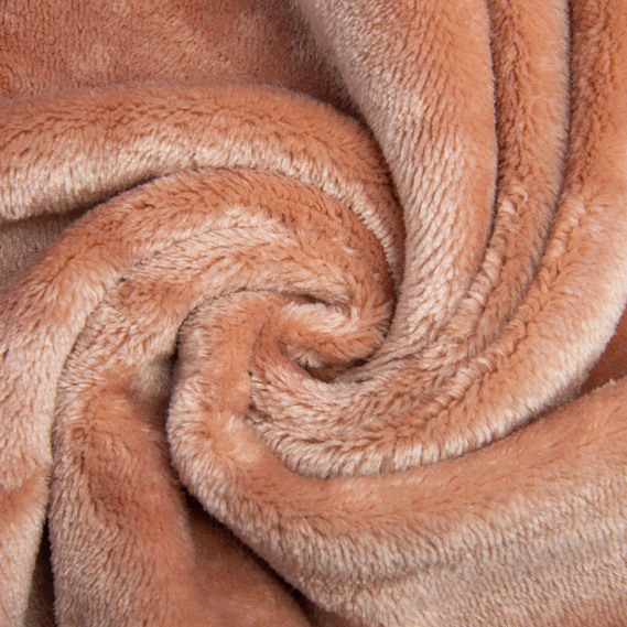 Fabric terry cloth VelSoft, soft fabric for blankets, robes, pajamas, bedspreads т/пудра, фото 1