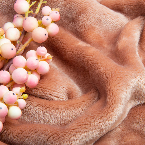 Fabric terry cloth VelSoft, soft fabric for blankets, robes, pajamas, bedspreads т/пудра, фото 4