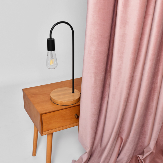 Ткань портьерная однотонная Бархат. 295 см, 365 гр/м2, шторная ткань, ткань для штор, шторы, портьеры, гардины, ткань гардинная V-74 пудра, фото 3