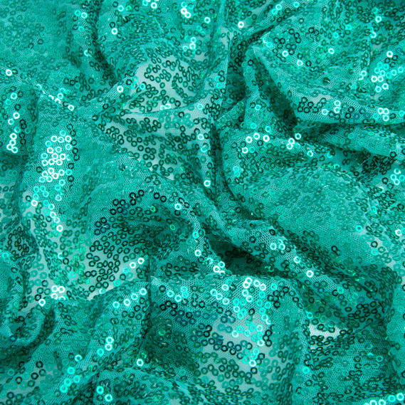 Ткань сетка с пайетками св/бірюза, фото 2 Ткань сетка с пайетками св/бірюза, фото 2