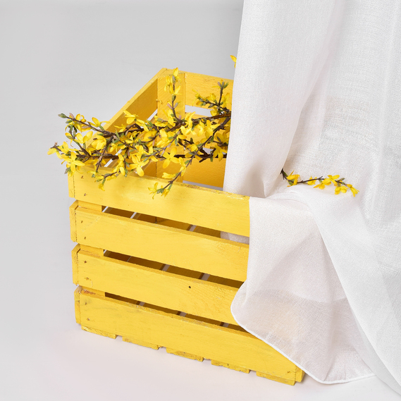 Ткань тюль однотонный Senay V-200 ekru, фото 3 Ткань тюль однотонный Senay V-200 ekru, фото 3