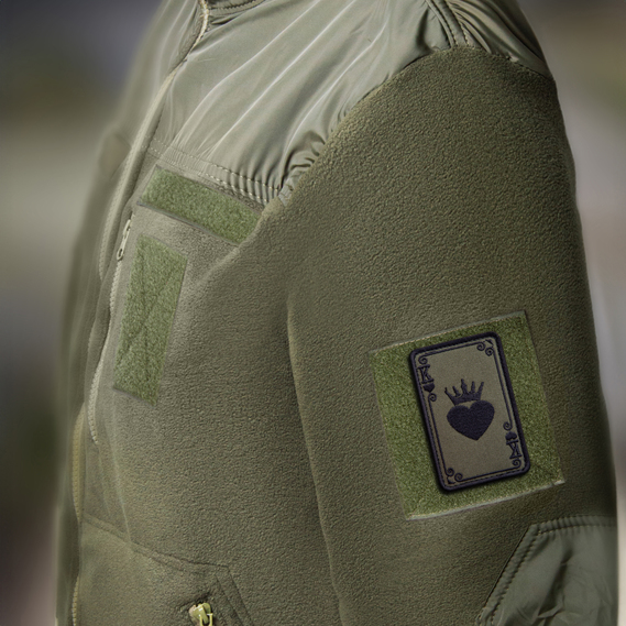 Набор шевронов 2 шт на липучке Карта Короля хаки, фото 5