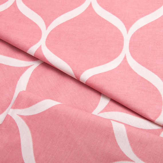 Ткань бязь ранфорс для постельного белья, хлопок, 130 гр/м2, 240 см 20311 v-02 Хвилі т.рожеві, фото 3 Ткань бязь ранфорс для постельного белья, хлопок, 130 гр/м2, 240 см 20311 v-02 Хвилі т.рожеві, фото 3