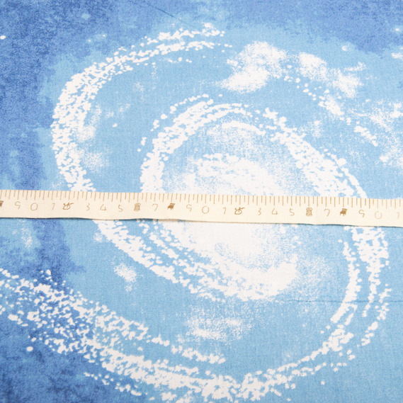 Ткань бязь ранфорс для постельного белья, хлопок, 130 гр/м2, 240 см 7720 v-04 Галактика синій, фото 5