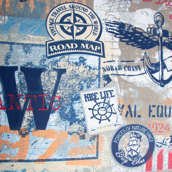 Ткань бязь ранфорс для постельного белья, хлопок, 130 гр/м2, 240 см 10882 v-04 Каліпсо блакитний, фото 3