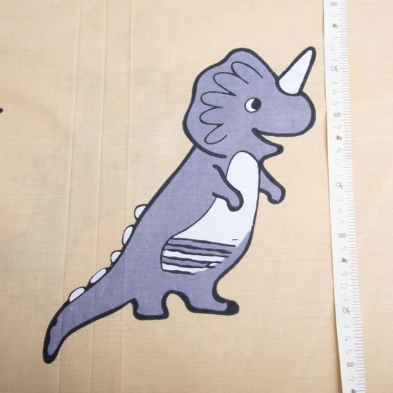 Тканина бязь бавовна GOLD LUX щіл.125 г/м2 V-GLux-4675 Letis go Діно беж, фото 5