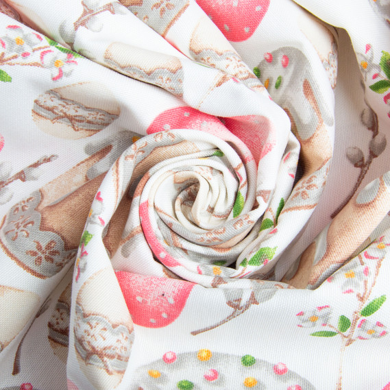 Ткань декоративная скатерная хлопок с водоотталкивающей пропиткой, 180 см, 220 гр/м2, для скатертей, штор, декора великдень пудра, фото 1 Ткань декоративная скатерная хлопок с водоотталкивающей пропиткой, 180 см, 220 гр/м2, для скатертей, штор, декора великдень пудра, фото 1