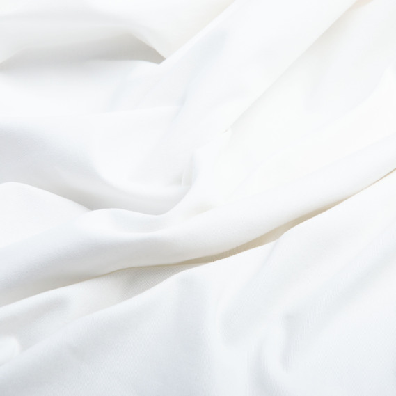 Ткань однотонная коттон джинс стрейч молоко, фото 2