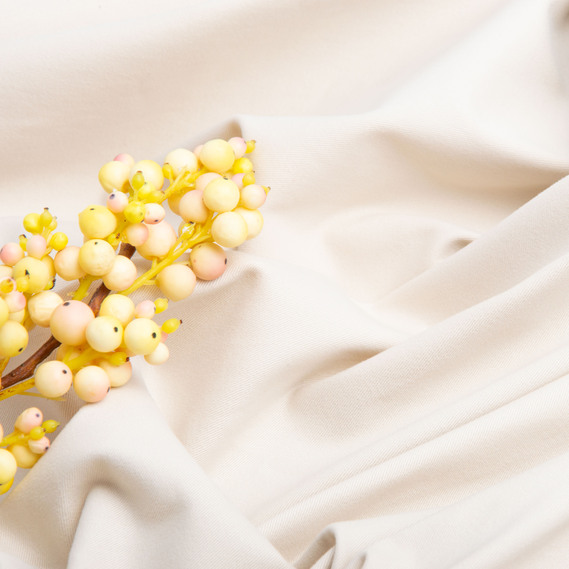 Ткань однотонная коттон джинс стрейч крем , фото 3