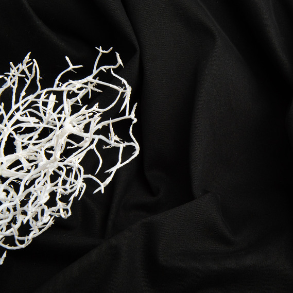 Ткань однотонная коттон джинс стрейч чорний, фото 3