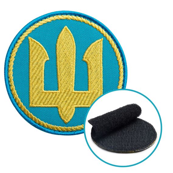 Set of chevrons 2 pcs on Velcro Marine Corps Trident round yellow-blue 8 cm, фото 4 Set of chevrons 2 pcs on Velcro Marine Corps Trident round yellow-blue 8 cm, фото 4